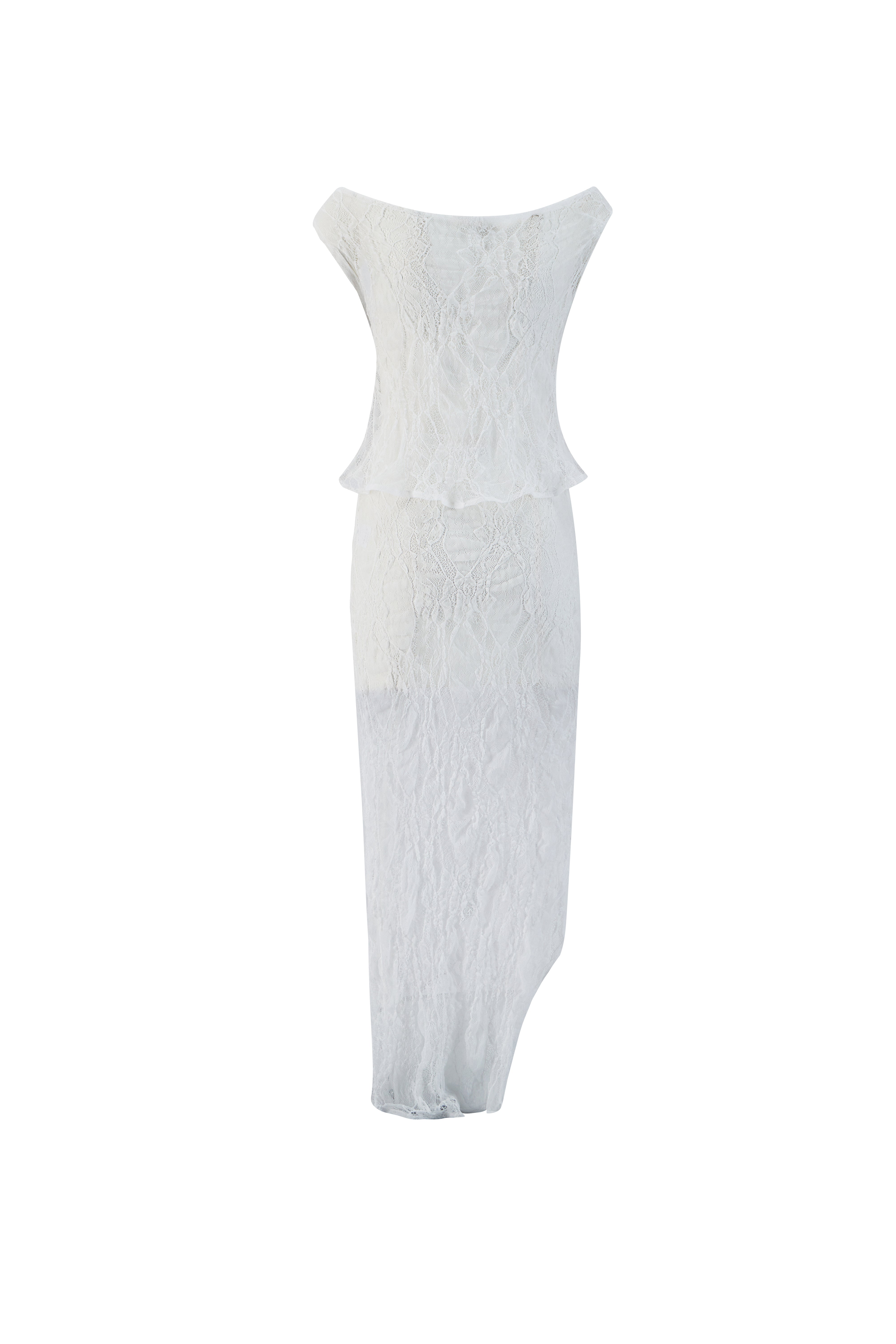 Feeling Clouds White Crossover Transparent Top