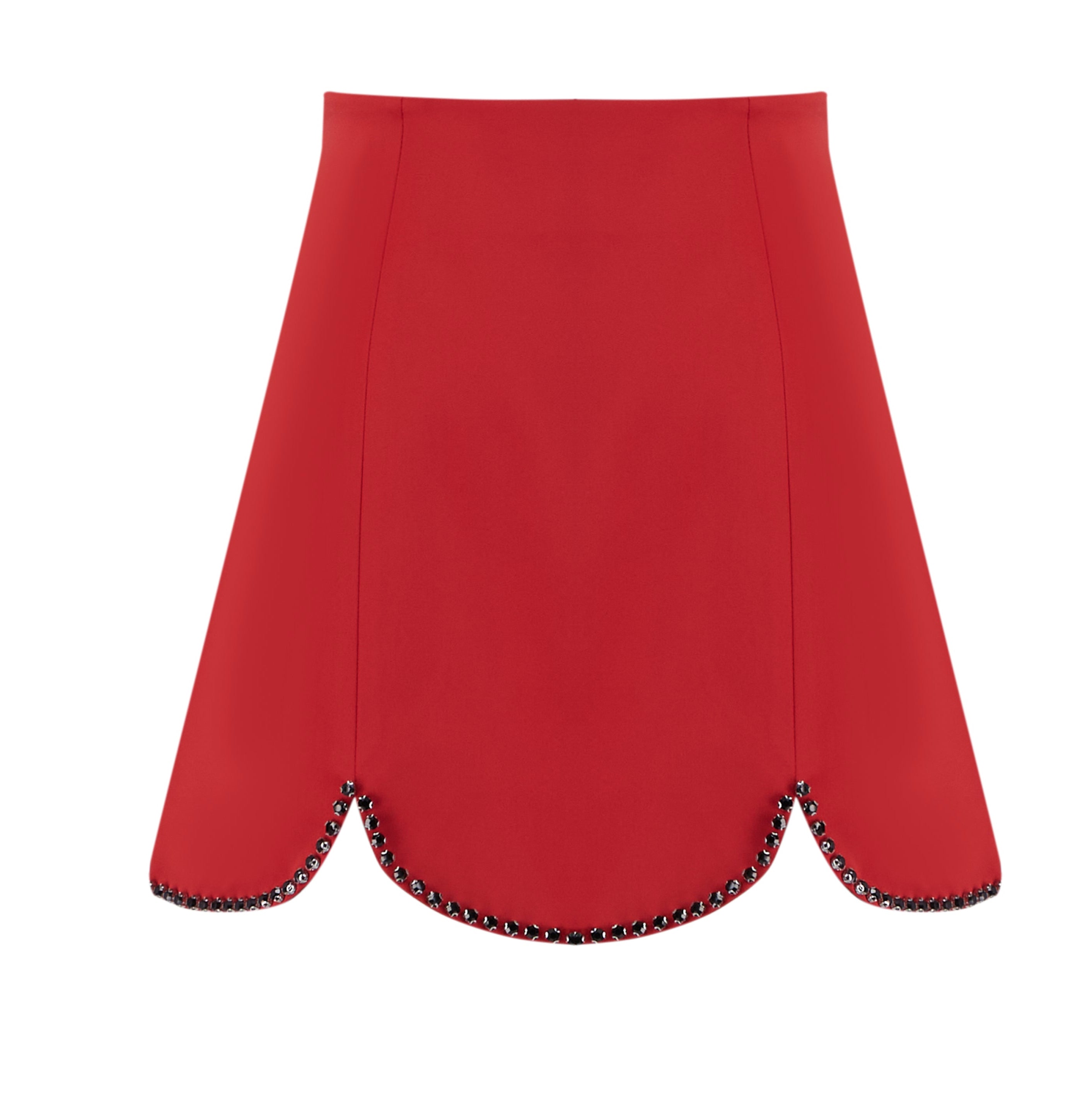 Huldras Heart Red Satin Skirt