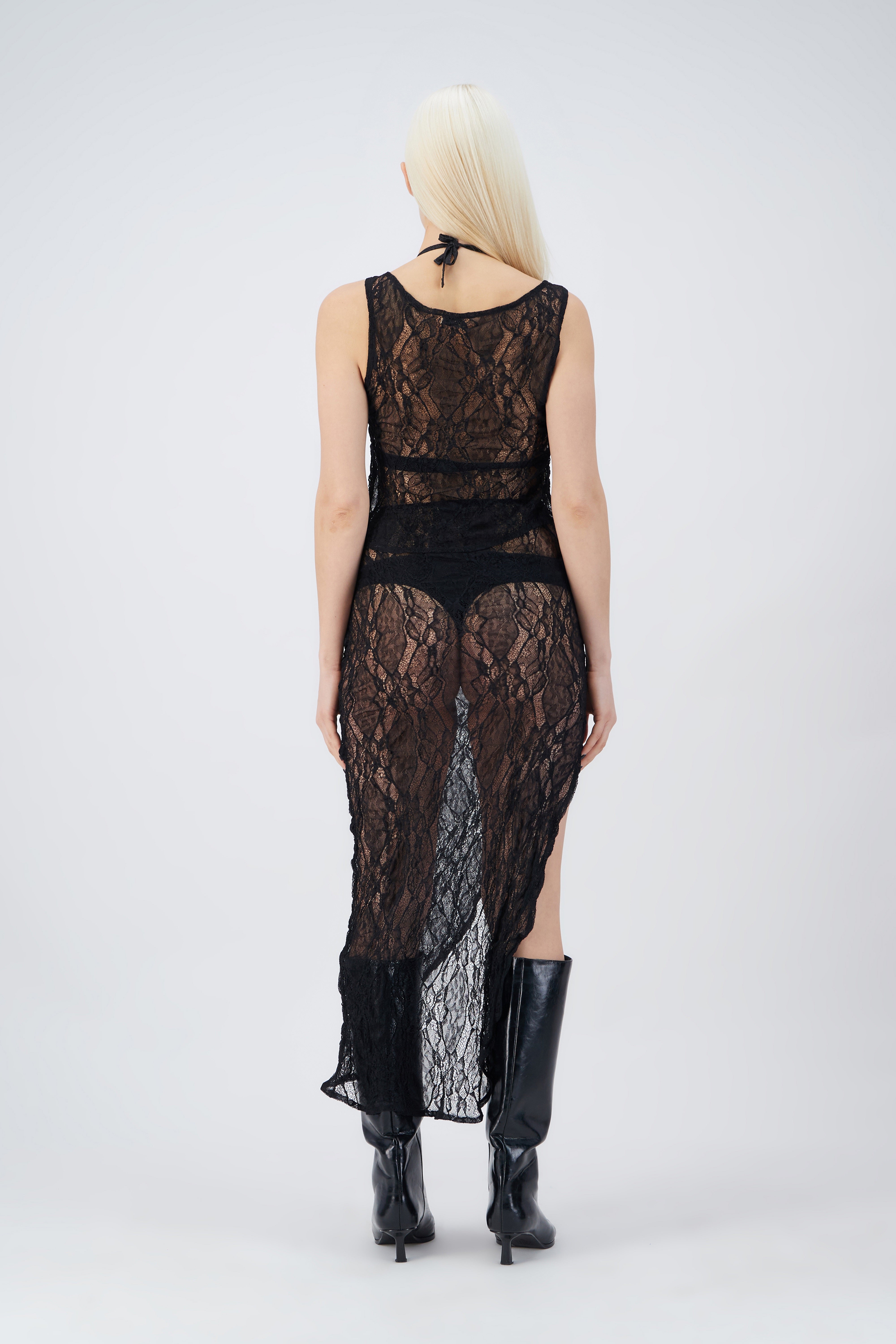 Feeling Clouds Black Crossover Transparent Top