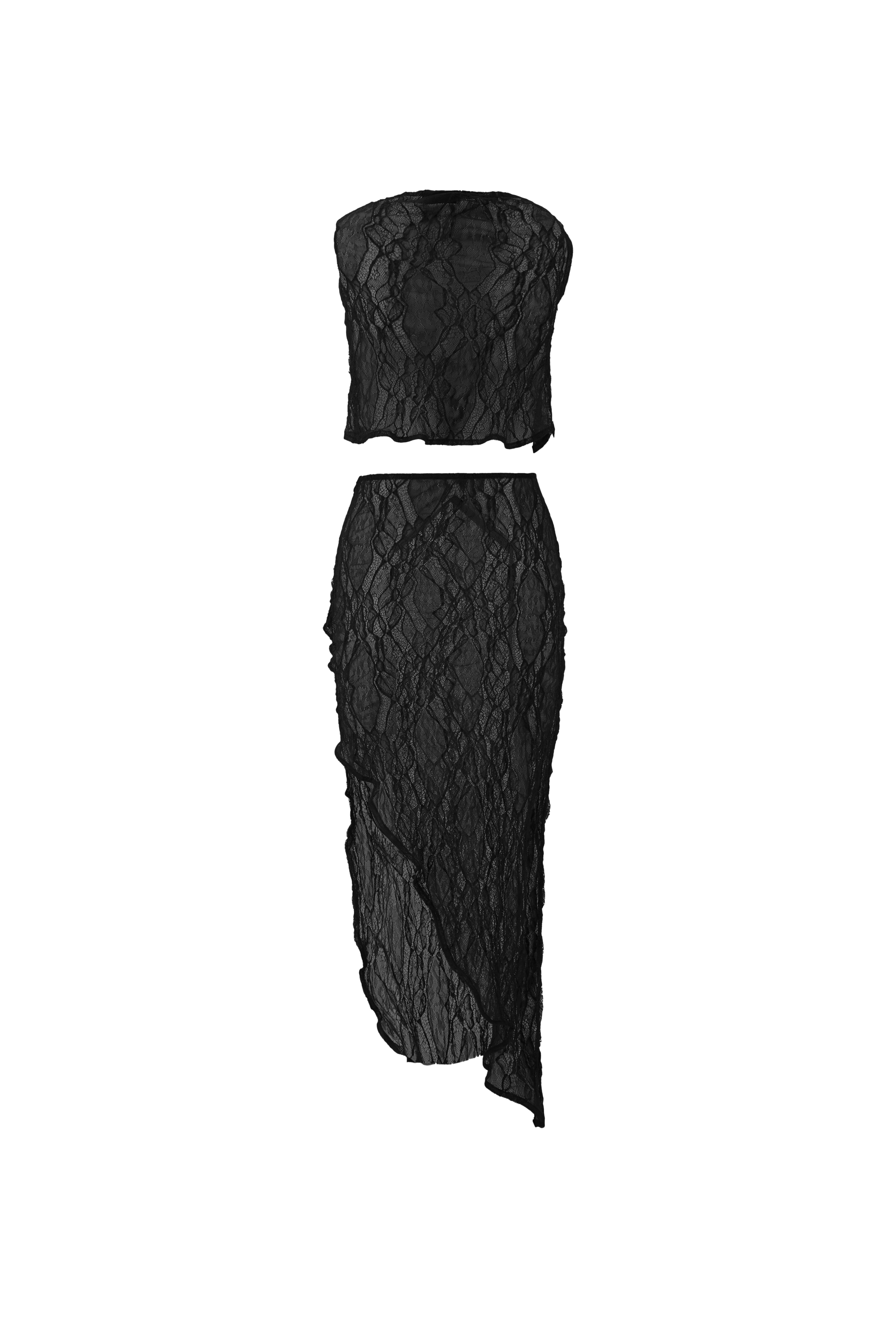 Feeling Clouds Black Crossover Transparent Top