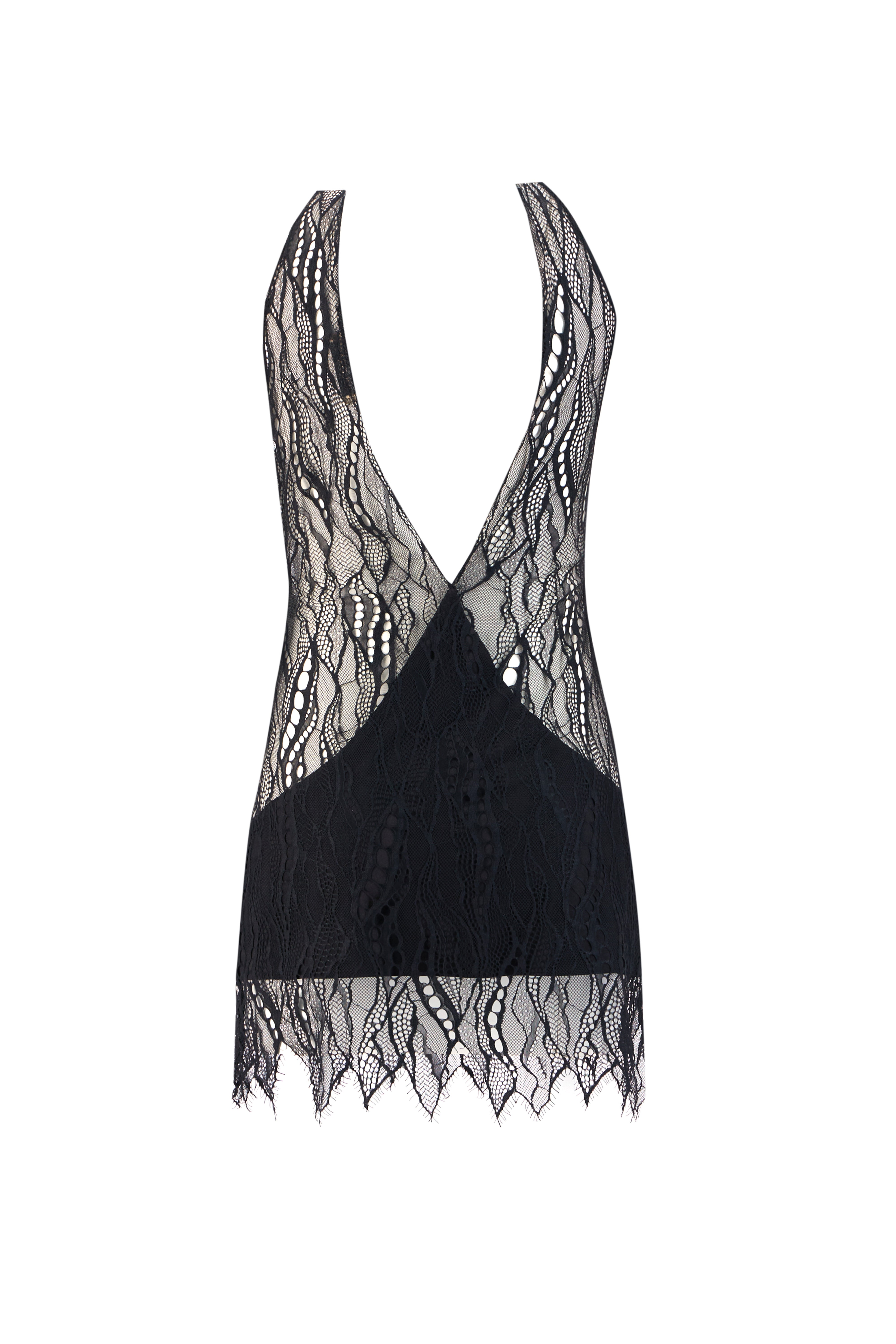 Black Magic Lace Mini Dress